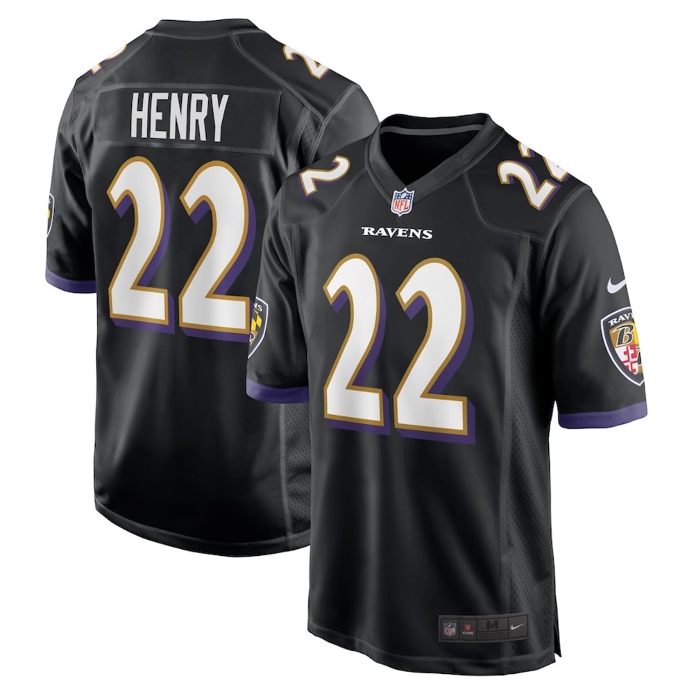 NWT Nike Men’s Baltimore Ravens Derrick Henry #22 Black Alternate Game Jersey